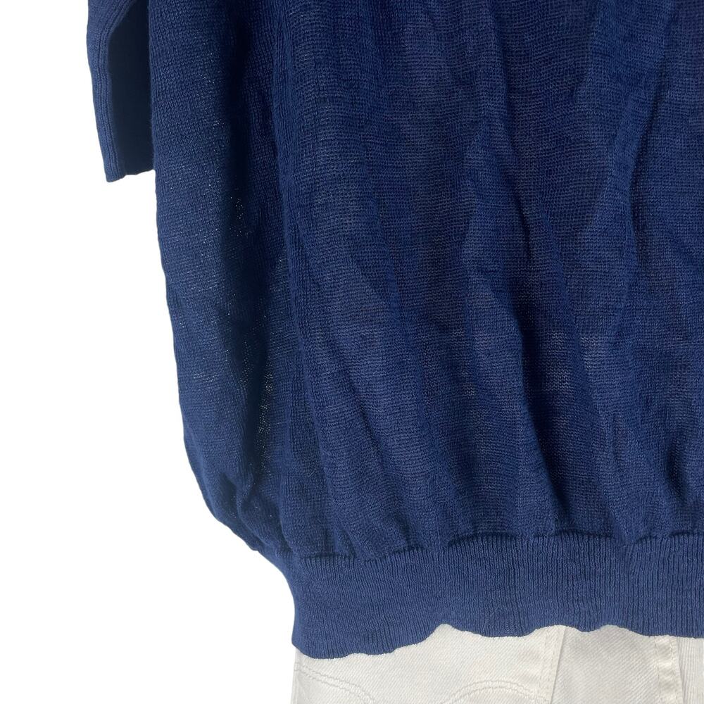 J. Crew Batwinged Crew Neck Sweater 3/4 Sleeve Blue Size XS - Picture 9 of 10
